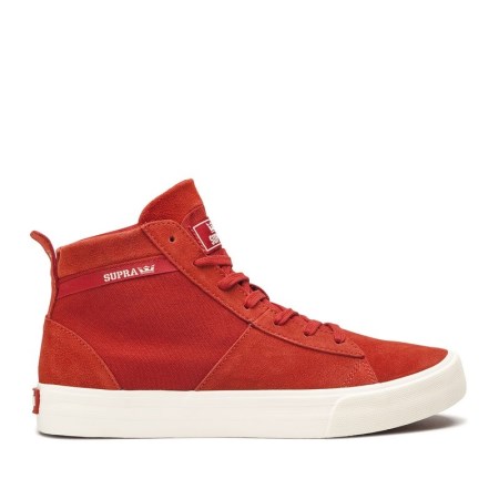 Supra Stacks Mid Womens High Tops Shoes Red UK 50SQN